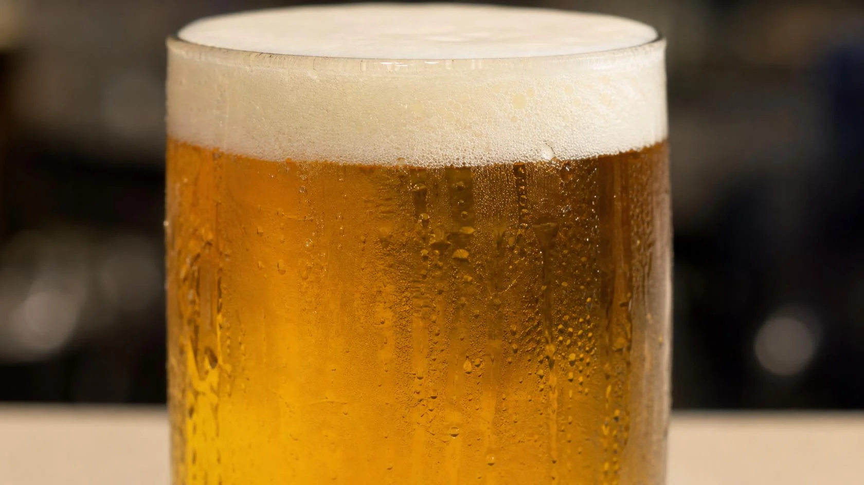 A cold draft beer